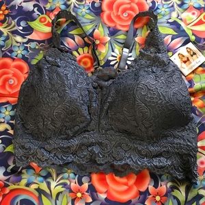Gray Lace Racerback Bralette Smart&Sexy 40DD